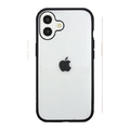 グルマンディーズ iPhone 16用耐衝撃ケース IIIIfit Clear ブラック IFT-173BK
