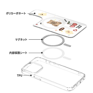 AKAN iPhone 14 Pro用MagSafe対応クリアケース 共存 AK23524I14P-イメージ6