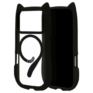 ラスタバナナ iPhone18 Pro/17Pro用 MIMI 猫耳ｹｰｽ 磁力充電対応 ブラック 9640IP6BHPMBK-イメージ1
