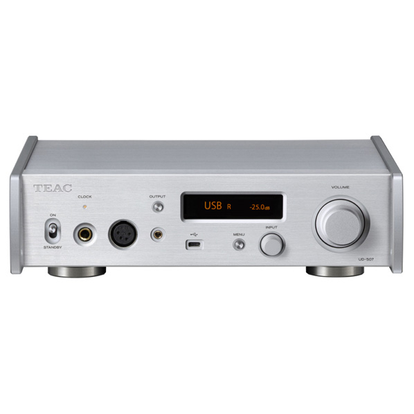 TEAC USB DAC/プリアンプ/ヘッドホンアンプ Refrence507シリーズ シルバー UD-507-S ×1 USB aptX XLR 5MHz PCM LDAC Type RCA L/R 900mW Ω負荷 1200mW Qualcomm audio