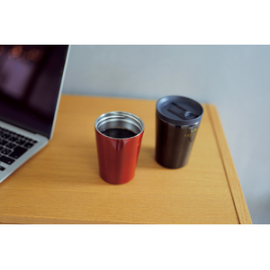 パール金属 カフェマグバリスタ蓋付タンブラー(300ml) コーヒーチェリー HC524ﾊﾞﾘｽﾀﾌﾀﾂｷﾀﾝﾌﾞﾗ-300CC-イメージ3