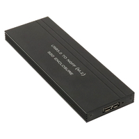 アイネックス USB3．0接続 UASP対応 M．2 SATA SSDケース HDE10
