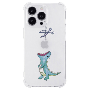 AKAN iPhone 14 Pro用ソフトタフケース はらぺこザウルス グリーン AK23525I14P-イメージ1