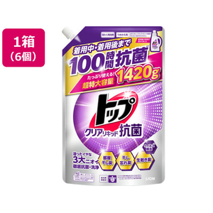 ライオン トップクリアリキッド 抗菌 つめかえ用 1420g×6個 FCJ599S-イメージ1