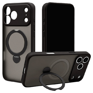 ラスタバナナ iPhone17 Pro Max用ZEROSAFE 極 回転スタンド 磁力充電対応 フロストブラック 9102IP5DZSFBK-イメージ1