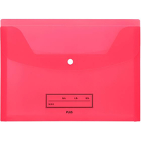 プラス 年組氏名スクール れんらく袋 A4 ヨコ入 レッド FCP3088-79833/FL-198SF