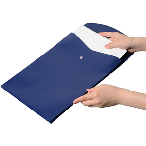 プラス シンプルワーク ポケット付エンベロープ(マチ付き)A4タテ ブルー10枚 FCC0892-88-271/FL-120CH-イメージ2
