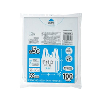ジャパックス 手付きポリ袋 SS 約5L 乳白 100枚 FCE286S-PRH26W