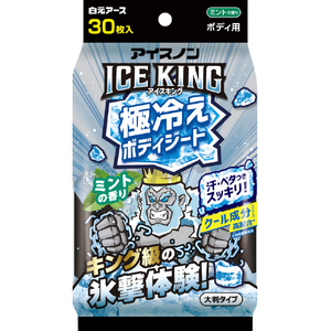 白元アース ICEKING極冷えボディシート ミント 30枚 ICEKINGﾎﾞﾃﾞｲｼ-ﾄﾐﾝﾄ30ﾏｲ-イメージ1