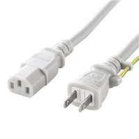 サンワサプライ 電源コード（2P・4m） ホワイト KB-D3347A