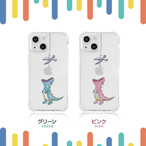 AKAN iPhone 14 Pro用ソフトタフケース はらぺこザウルス ピンク AK23526I14P-イメージ3