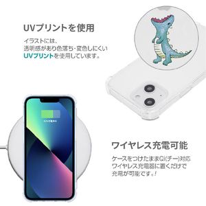AKAN iPhone 14 Pro用ソフトタフケース はらぺこザウルス ピンク AK23526I14P-イメージ9