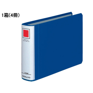 コクヨ チューブファイル〈エコツインR〉A5ヨコ とじ厚30mm 青 4冊 1箱(4冊) F833625-ﾌ-RT637B-イメージ1