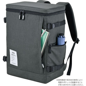 サーモス THERMOS 保冷リュック ボックス型 25L 大容量 ダークグレー FCJ543K-RFP-025 DGY-イメージ2