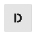 アイマーク ステンシル D 文字サイズ50×40mm FC268JE-8186056