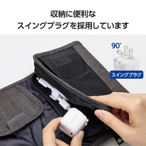 エレコム USB Power Delivery 20W AC充電器(C-Cケーブル付属/1．5m) ホワイト MPA-ACCP7620WH-イメージ6