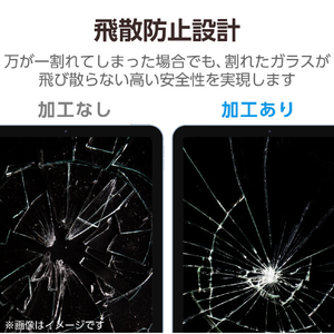 エレコム iPad(A16) (第10世代)用ガラスフィルム ダイヤモンドコート ガイドフレーム付 TB-A25RFLGDC-イメージ5