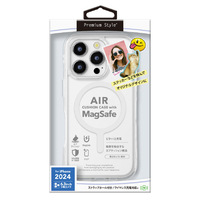 PGA iPhone 16 Pro用MagSafe対応 エアクッションケース スノー PG-24BMGPTA05CL