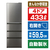 AQUA 【右開き】433L 4ドア冷凍冷蔵庫 e angle select Delie（デリエ） ブライトダークシルバー AQR-V43E6(DS)-イメージ1