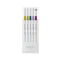 三菱鉛筆 EMOTT(エモット) 5色セット レトロカラー FCC1870-PEMSY5C.NO8