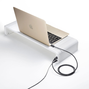 サンワサプライ USB Type-C接続ハブ付き机上ラック ホワイト MR-LC210CHW-イメージ13