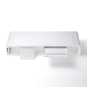 サンワサプライ USB Type-C接続ハブ付き机上ラック ホワイト MR-LC210CHW-イメージ14