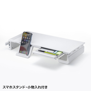 サンワサプライ USB Type-C接続ハブ付き机上ラック ホワイト MR-LC210CHW-イメージ15