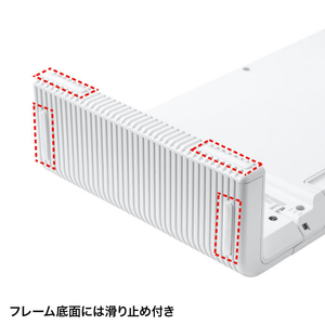 サンワサプライ USB Type-C接続ハブ付き机上ラック ホワイト MR-LC210CHW-イメージ16