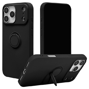 ラスタバナナ iPhone17 Pro Max用TPUリングケース ブラック 9104IP5DTPRBK-イメージ1
