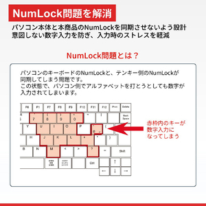 バッファロー 有線テンキーボード Tabキー付き ブラック BSTK130BK-イメージ6