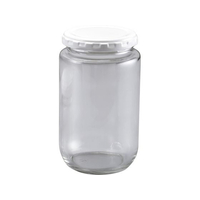 江部松商事 ガラスジャム瓶 白キャップ付 F-300ST FC992LK-4039830