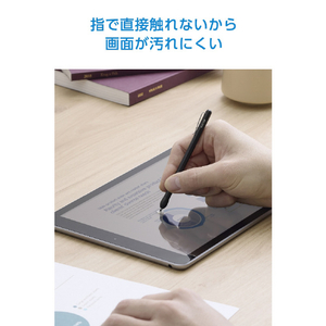 エレコム スリムタッチペン ブラック P-TPSLIMBSDBK-イメージ6