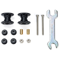 タミヤ ミニ四駆グレードアップパーツ No．529 2段低摩擦プラローラー (13-13mm) ブラック T15529ﾃｲﾏｻﾂﾌﾟﾗﾛ-ﾗ-ﾌﾞﾗﾂｸ