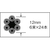 トラスコ中山 TRUSCO JIS規格品メッキ付ワイヤロープ (6×24)Φ12mm×10m 1210112010.9 FC723FK-7599455-イメージ2