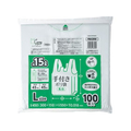 ジャパックス 手付きポリ袋 L 約15L 乳白 100枚 FCE289S-PRH29W