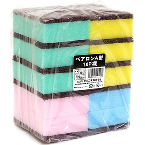 エスコ 116×72×35mm スポンジたわし(10個) FCJ617M-EA928AG-6A-イメージ4