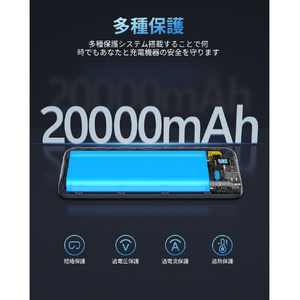VOLTME Hypercore 20K モバイルバッテリー ブルー B3024-イメージ3