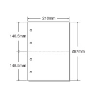 キング商事 マルチプリンタ帳票 A4 白紙 2面 4穴 100枚 F806752A4HF2-4