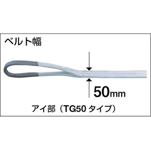 トラスコ中山 TRUSCO ベルトスリング JIS1等級 化学薬品用 50mm×4.0m FC788HN-2870266-イメージ2
