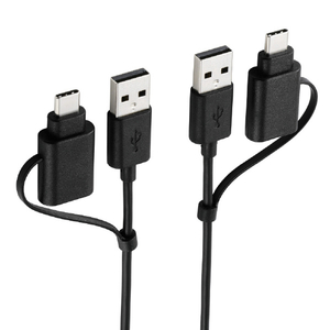 エレコム USB Type-C(TM)変換アダプター付きリンクケーブル(USB2.0) ブラック UC-TV7BK-イメージ1