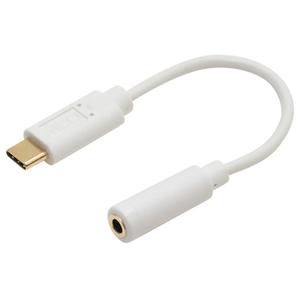 ミヨシ USB Type-C オーディオ変換ケーブル DAC内蔵タイプ ホワイト SAD-CE04/WH-イメージ1