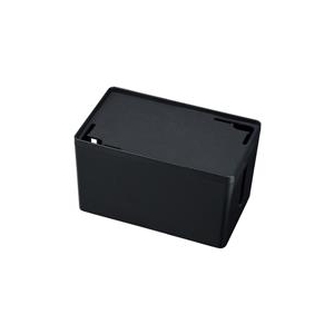 サンワサプライ ケーブル＆タップ収納ボックス（Sサイズ） ブラック CB-BOXP1BKN2-イメージ1