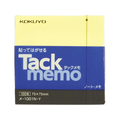 コクヨ タックメモ ノートタイプ 75×75mm 黄 100枚 F803187-ﾒ-1001-Y