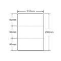 キング商事 マルチプリンタ帳票 A4 白紙 3面 100枚 F806759A4HF3-0
