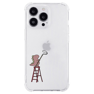 AKAN iPhone 14 Pro用ソフトタフケース ペインティング ピンク AK23530I14P-イメージ1