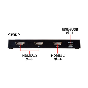 サンワサプライ 4K・HDR・HDCP2．2対応HDMI切替器(2入力・1出力) SW-HDR21LN-イメージ4