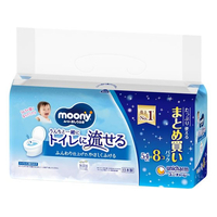 ユニ・チャーム ムーニーおしりふき トイレに流せる 替 54枚×8個 FCE729U