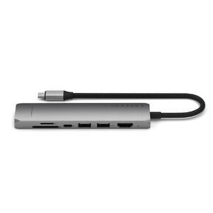 SATECHI 7-in-1 USB-C Slim Multiport Adapter with Ethernet SATECHI (Space Grey) PST-P7SM-イメージ1