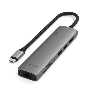 SATECHI 7-in-1 USB-C Slim Multiport Adapter with Ethernet SATECHI (Space Grey) PST-P7SM-イメージ2