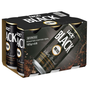 UCC BLACK無糖 185g 6缶パック F806674-502426-イメージ1